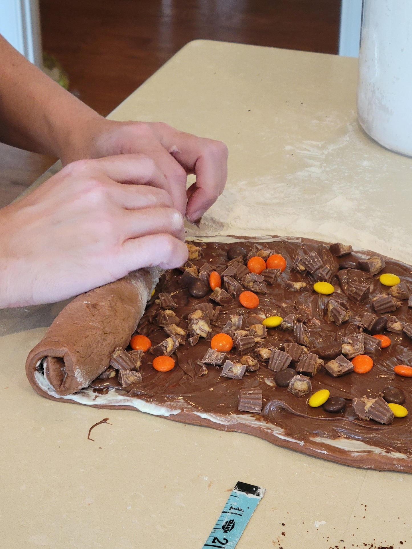 Chocolate Peanut Butter Sweet Roll - 1 Each