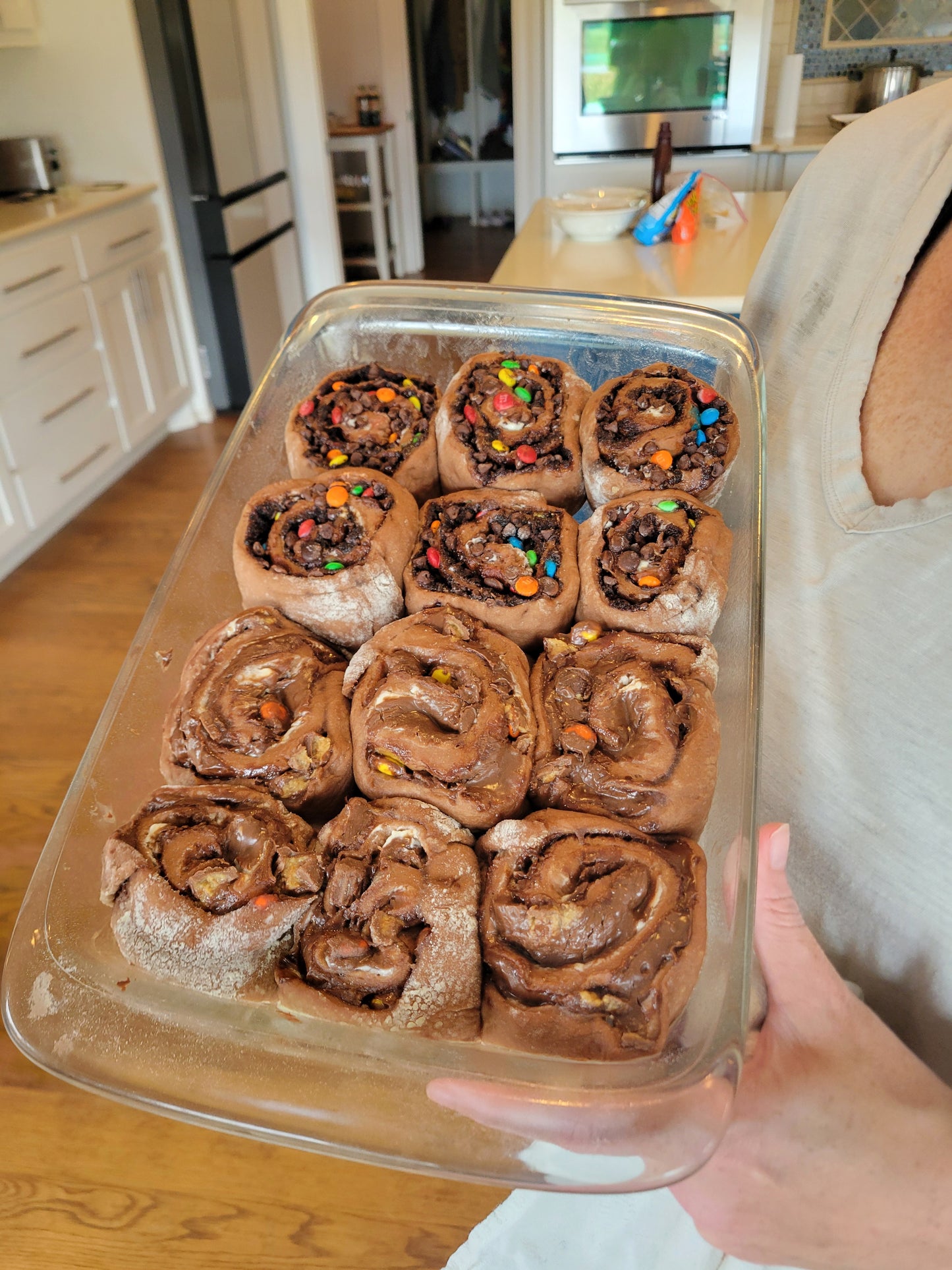 Six - Chocolate Peanut Butter Sweet Rolls