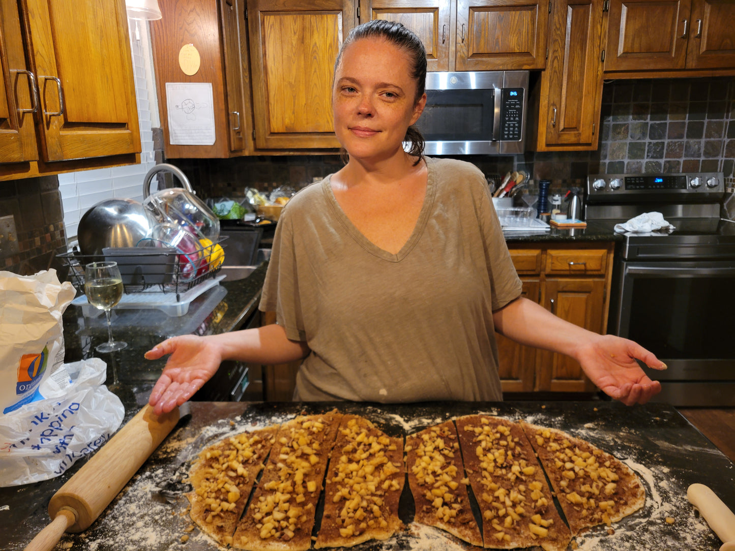 Six - Apple Pecan Cinnamon Rolls